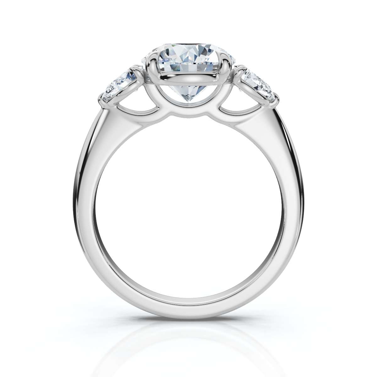 14K White Gold Osprey Three Stone Lab Grown Diamond Ring (1/3 ct. tw)