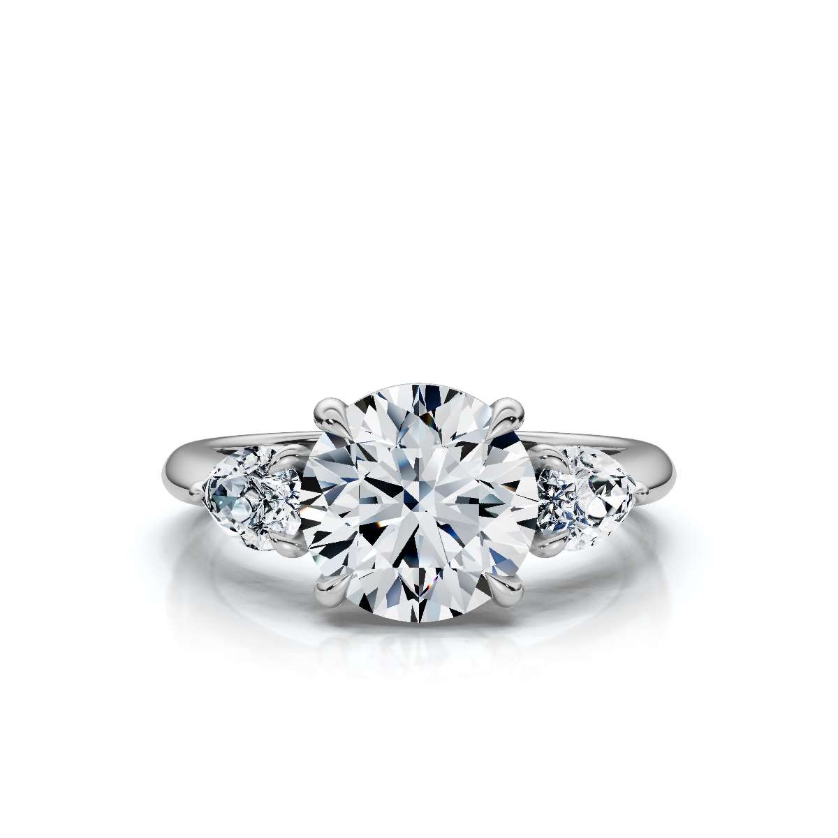 14K White Gold Osprey Three Stone Lab Grown Diamond Ring (1/2 ct. tw)