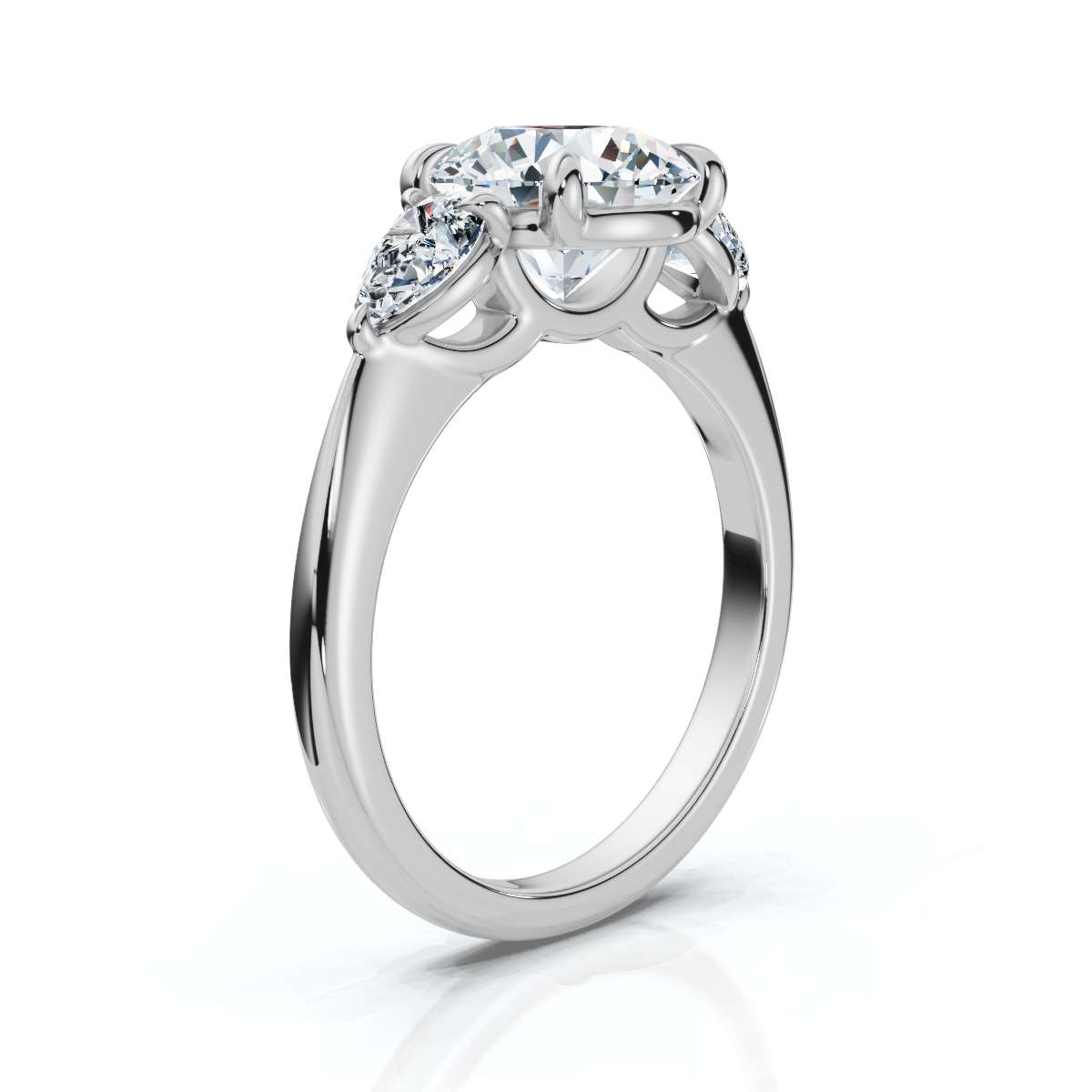 14K White Gold Osprey Three Stone Lab Grown Diamond Ring (1/2 ct. tw)