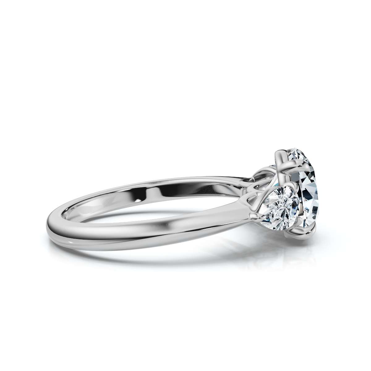 14K White Gold Osprey Three Stone Lab Grown Diamond Ring (1/2 ct. tw)