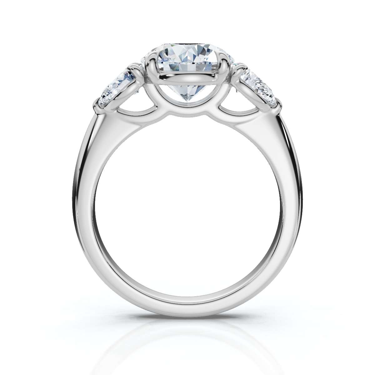 14K White Gold Osprey Three Stone Lab Grown Diamond Ring (1/2 ct. tw)