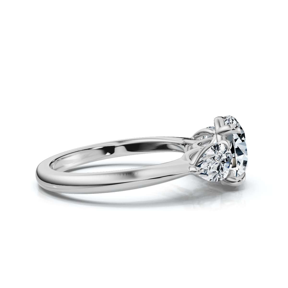 14K White Gold Osprey Three Stone Lab Grown Diamond Ring (3/4 ct. tw)