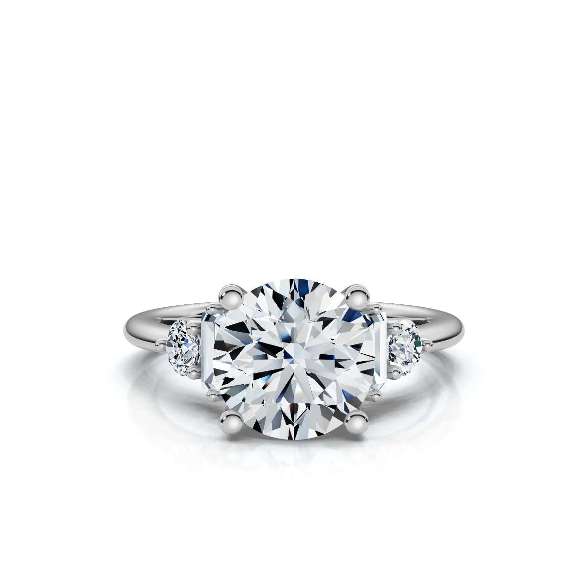 14K White Gold Greer Accents Lab Grown Diamond Ring (2/5 ct. tw)