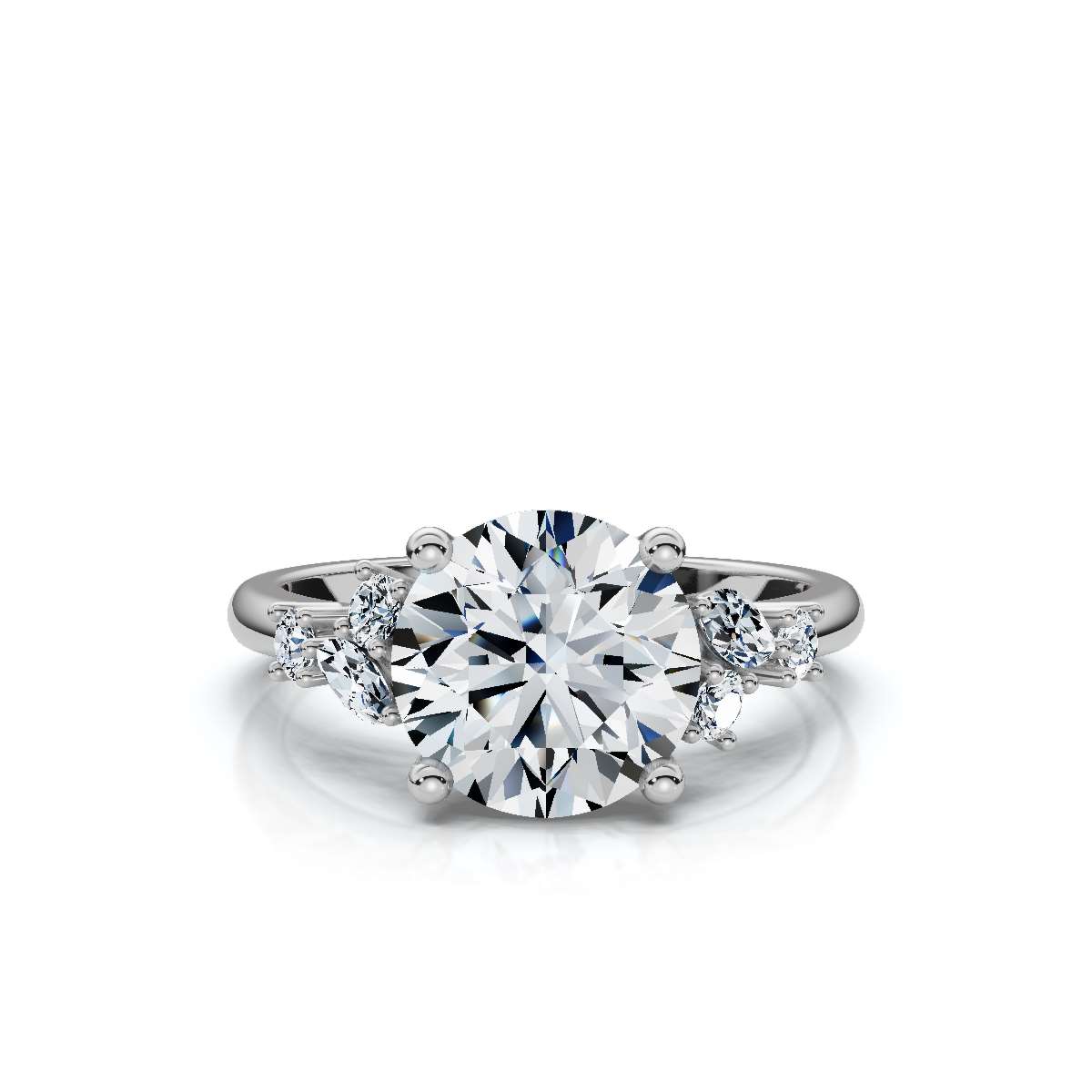 14K White Gold Everlee Nature Inspired Lab Grown Diamond Ring (1/4 ct. tw)