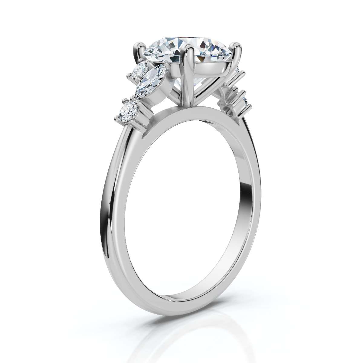 14K White Gold Everlee Nature Inspired Lab Grown Diamond Ring (1/4 ct. tw)
