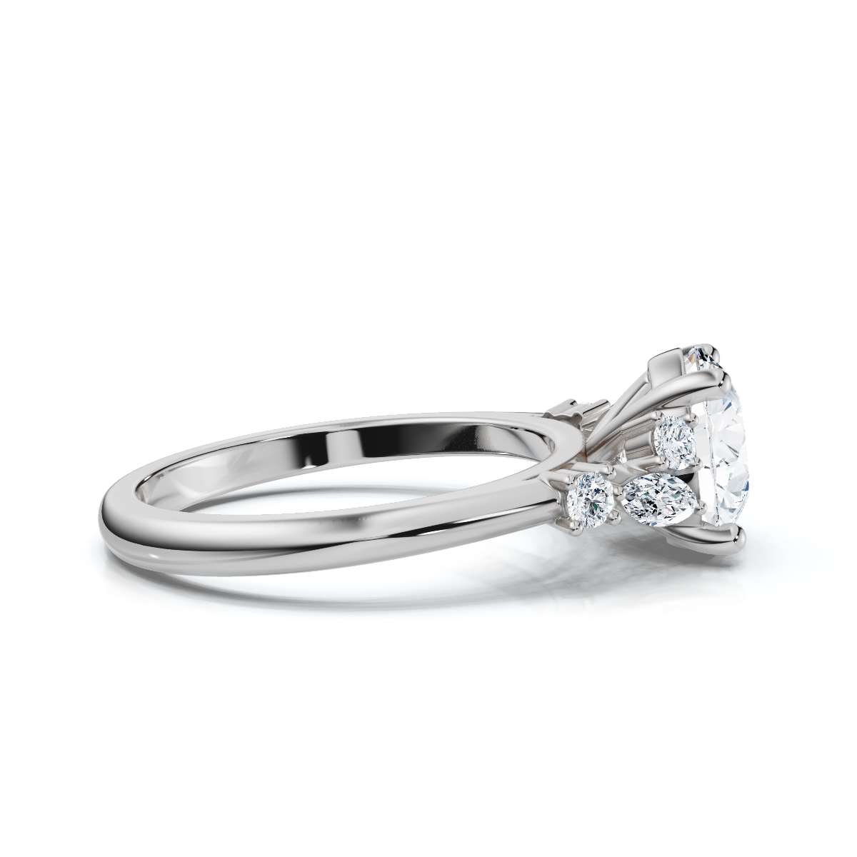 14K White Gold Everlee Nature Inspired Lab Grown Diamond Ring (1/4 ct. tw)