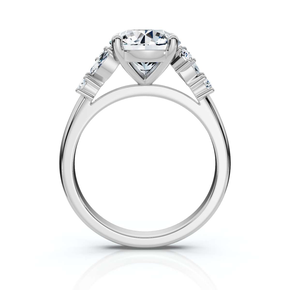14K White Gold Everlee Nature Inspired Lab Grown Diamond Ring (1/4 ct. tw)