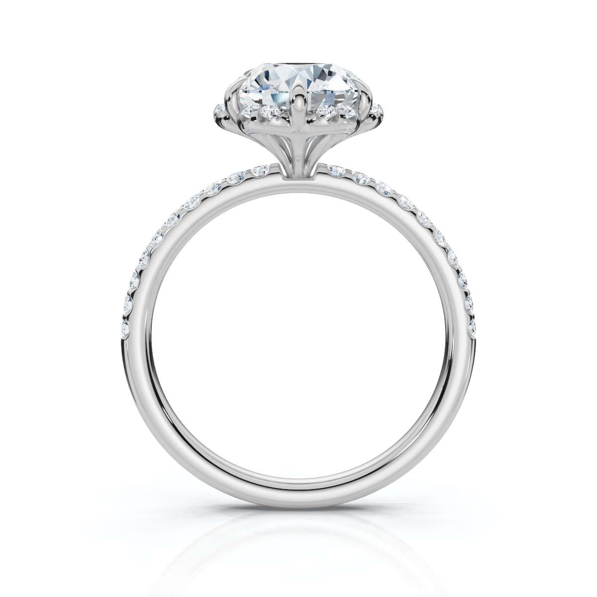 14K White Gold Orlanda Halo Lab Grown Diamond Ring (1/5 ct. tw)