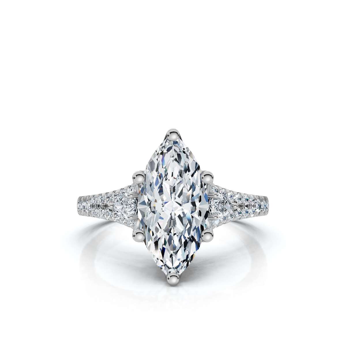14K White Gold Ramona Hidden Accents Lab Grown Diamond Ring (2/5 ct. tw)