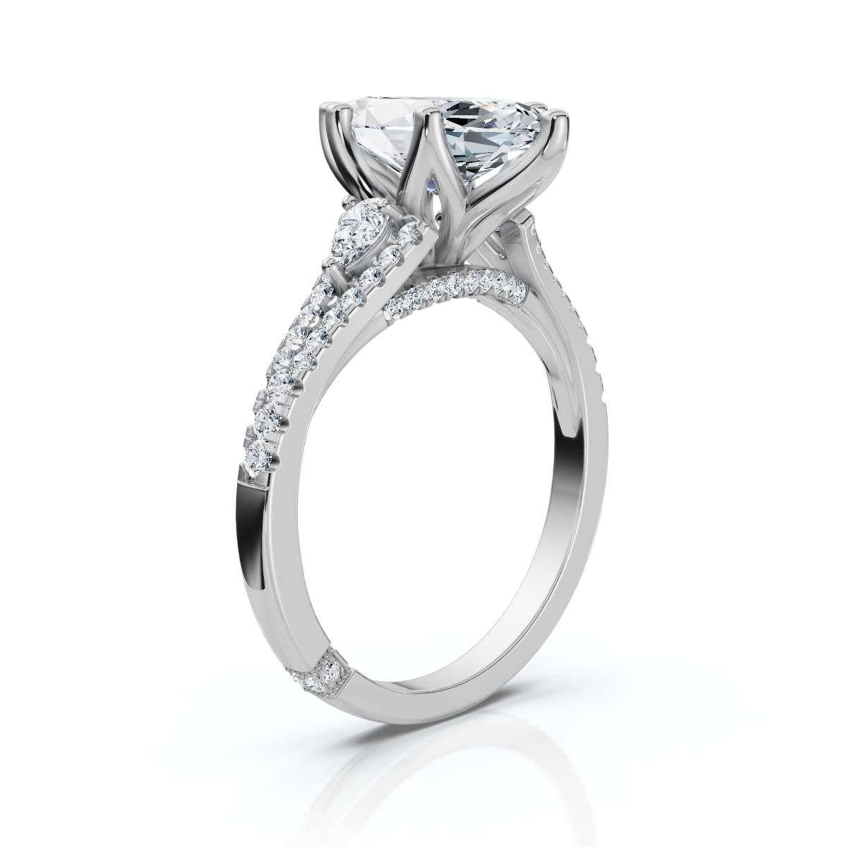 14K White Gold Ramona Hidden Accents Lab Grown Diamond Ring (2/5 ct. tw)