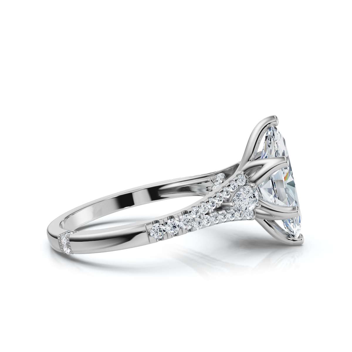 14K White Gold Ramona Hidden Accents Lab Grown Diamond Ring (2/5 ct. tw)