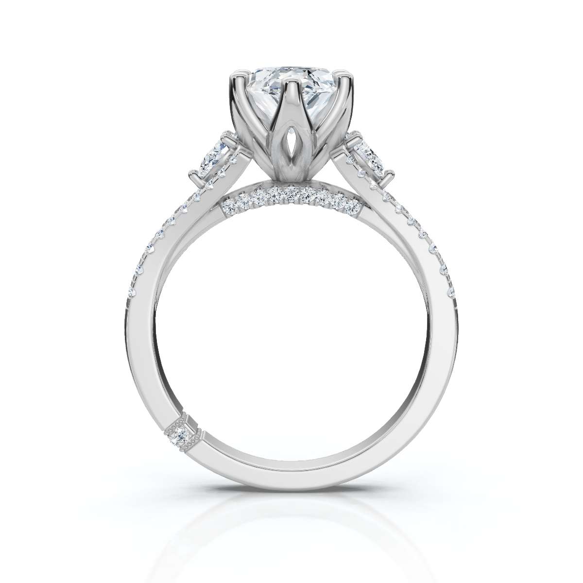 14K White Gold Ramona Hidden Accents Lab Grown Diamond Ring (2/5 ct. tw)