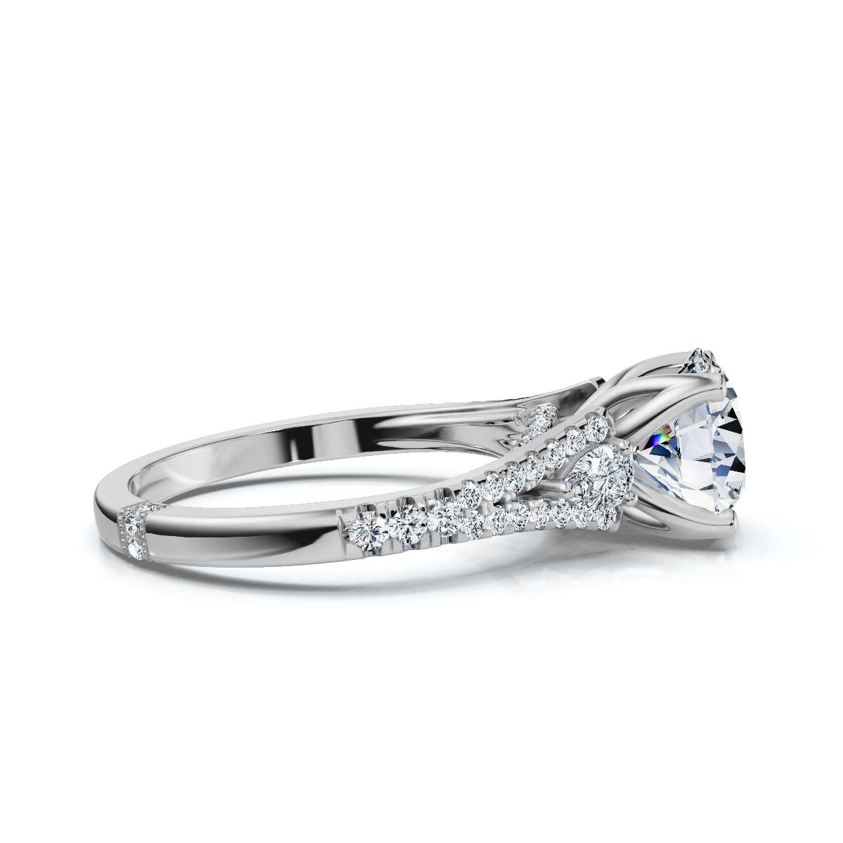 14K White Gold Ramona Hidden Accents Lab Grown Diamond Ring (2/5 ct. tw)