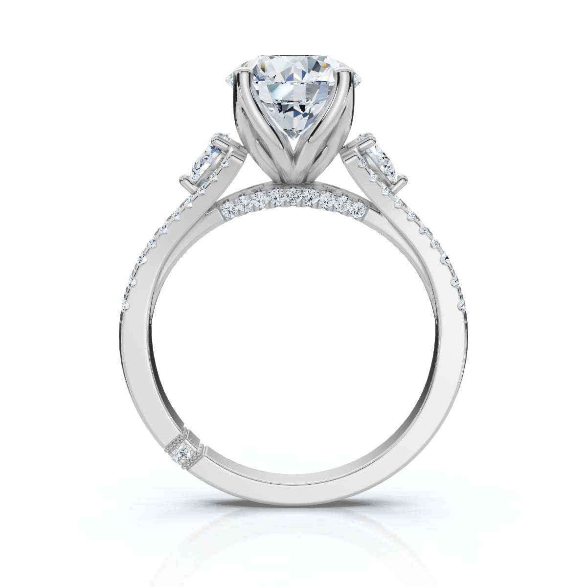 14K White Gold Ramona Hidden Accents Lab Grown Diamond Ring (2/5 ct. tw)