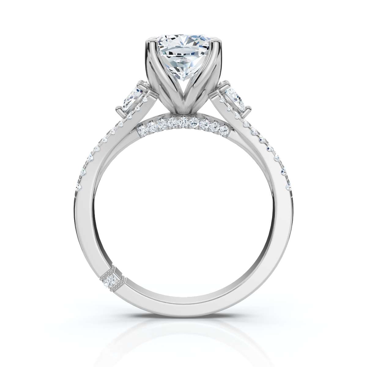 14K White Gold Ramona Hidden Accents Lab Grown Diamond Ring (2/5 ct. tw)