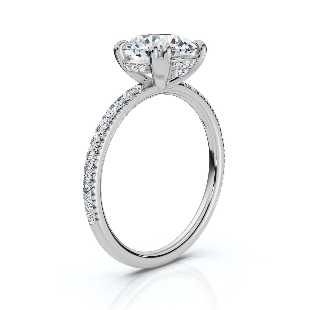 14K White Gold Salome Hidden Accents Lab Grown Diamond Ring (1/4 ct. tw)