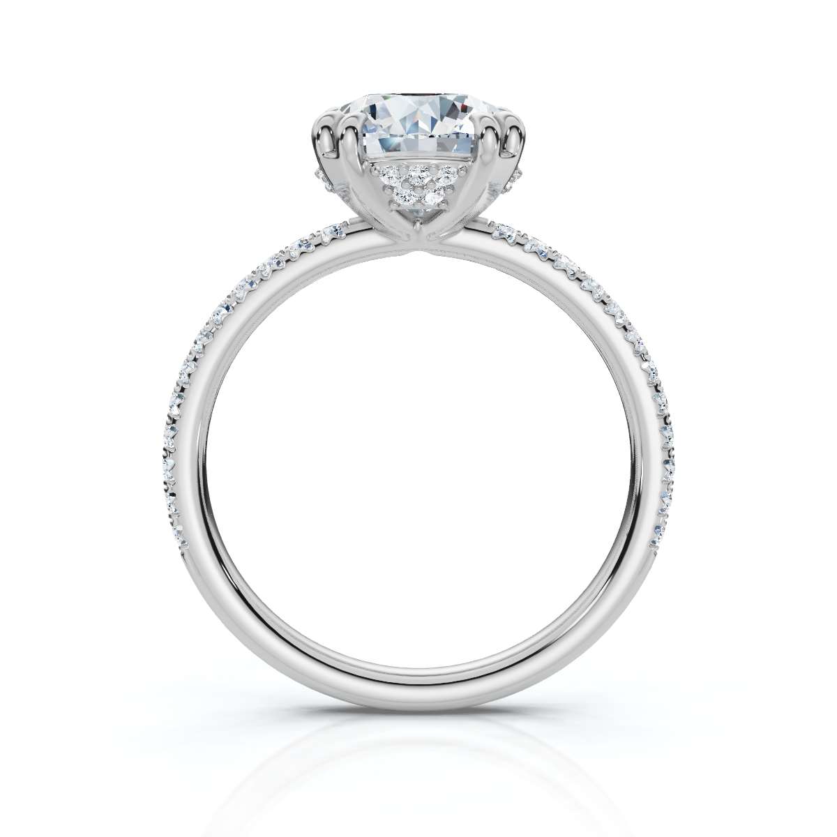 14K White Gold Salome Hidden Accents Lab Grown Diamond Ring (1/4 ct. tw)