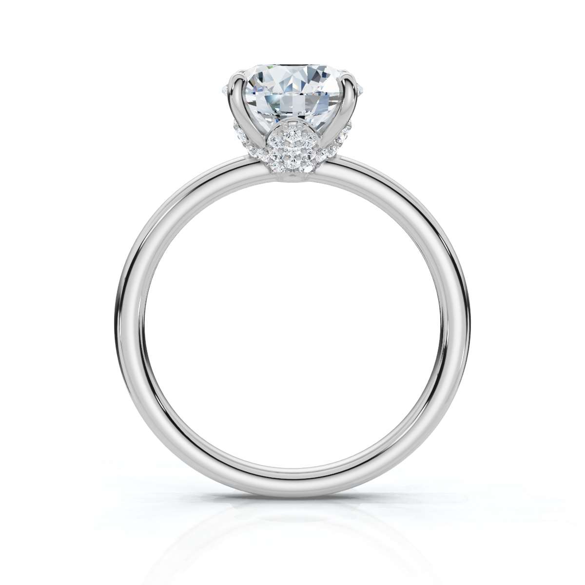 14K White Gold Calypso Hidden Accents Lab Grown Diamond Ring (1/6 ct. tw)