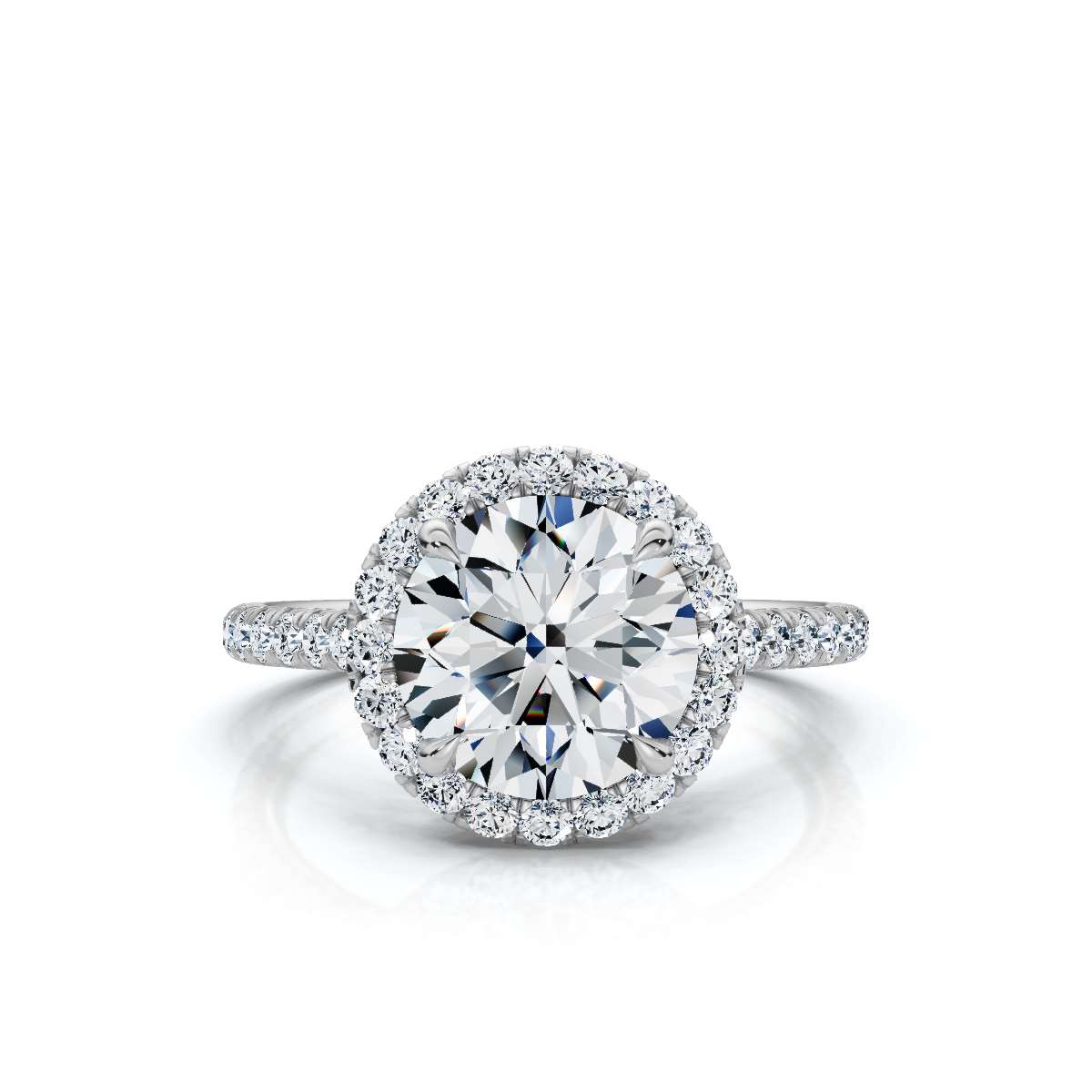 14K White Gold Ayva Accents Lab Grown Diamond Ring (1/2 ct. tw)