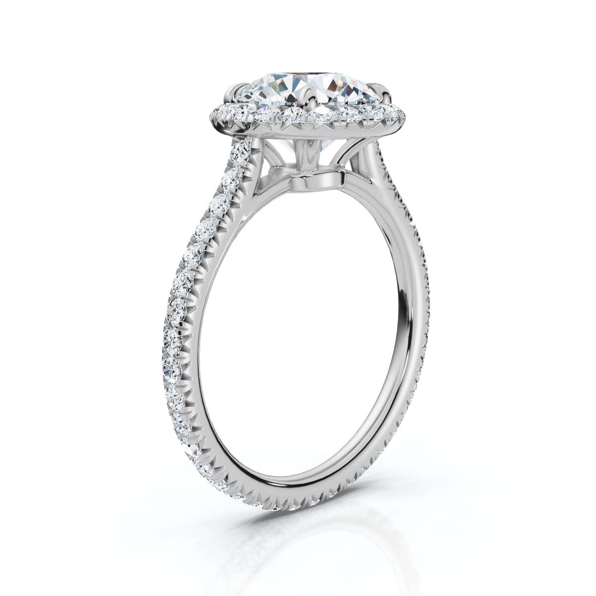 14K White Gold Ayva Accents Lab Grown Diamond Ring (1/2 ct. tw)