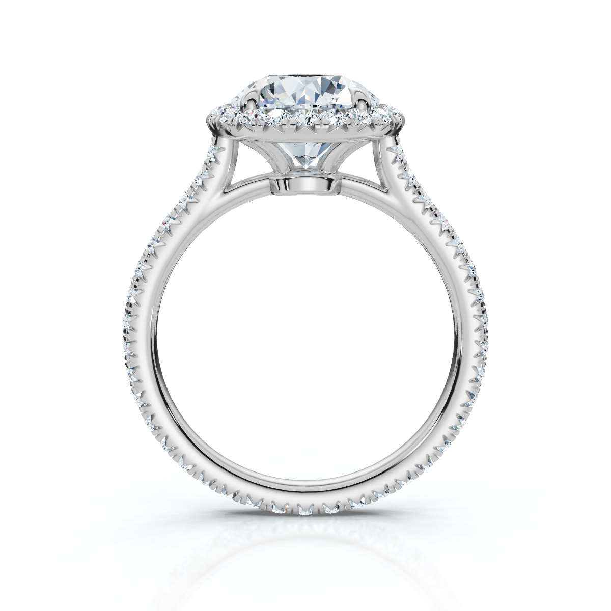 14K White Gold Ayva Accents Lab Grown Diamond Ring (1/2 ct. tw)