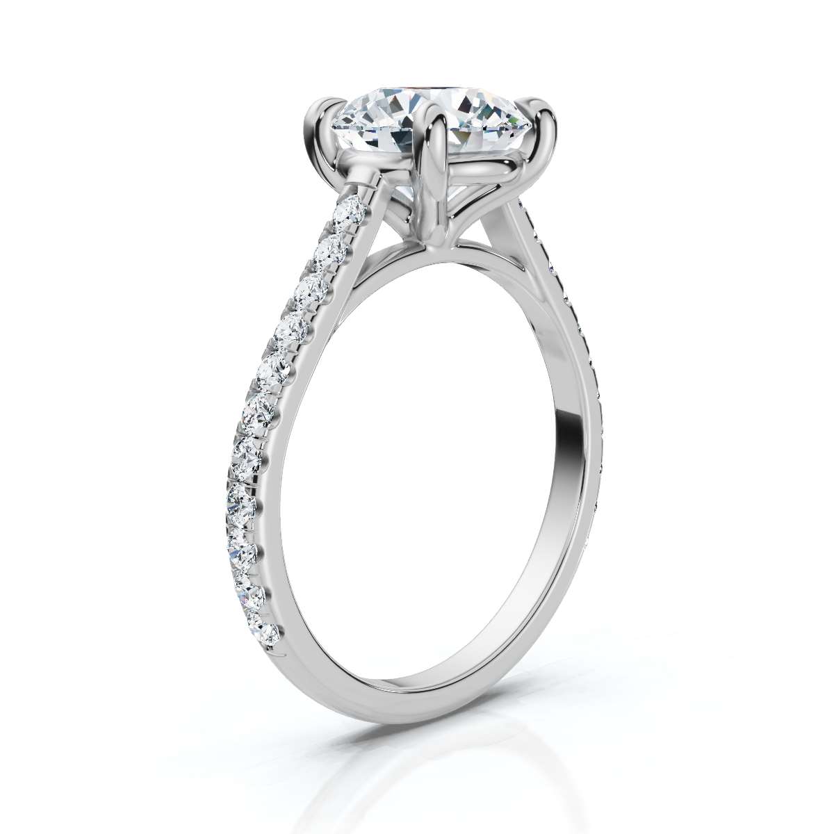 14K White Gold Bailee Accents Lab Grown Diamond Ring (1/3 ct. tw)