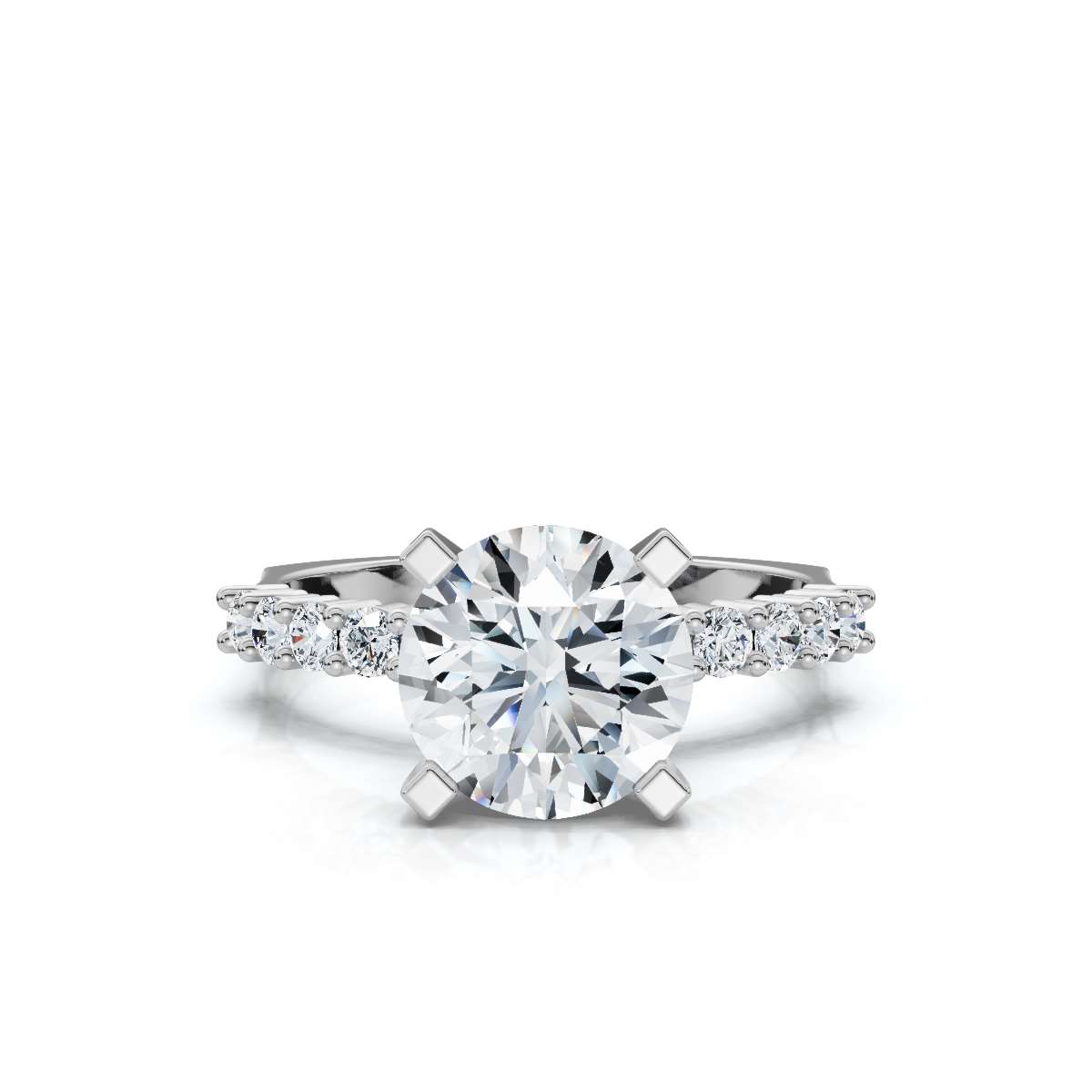 14K White Gold Kindra Accents Lab Grown Diamond Ring (1/4 ct. tw)
