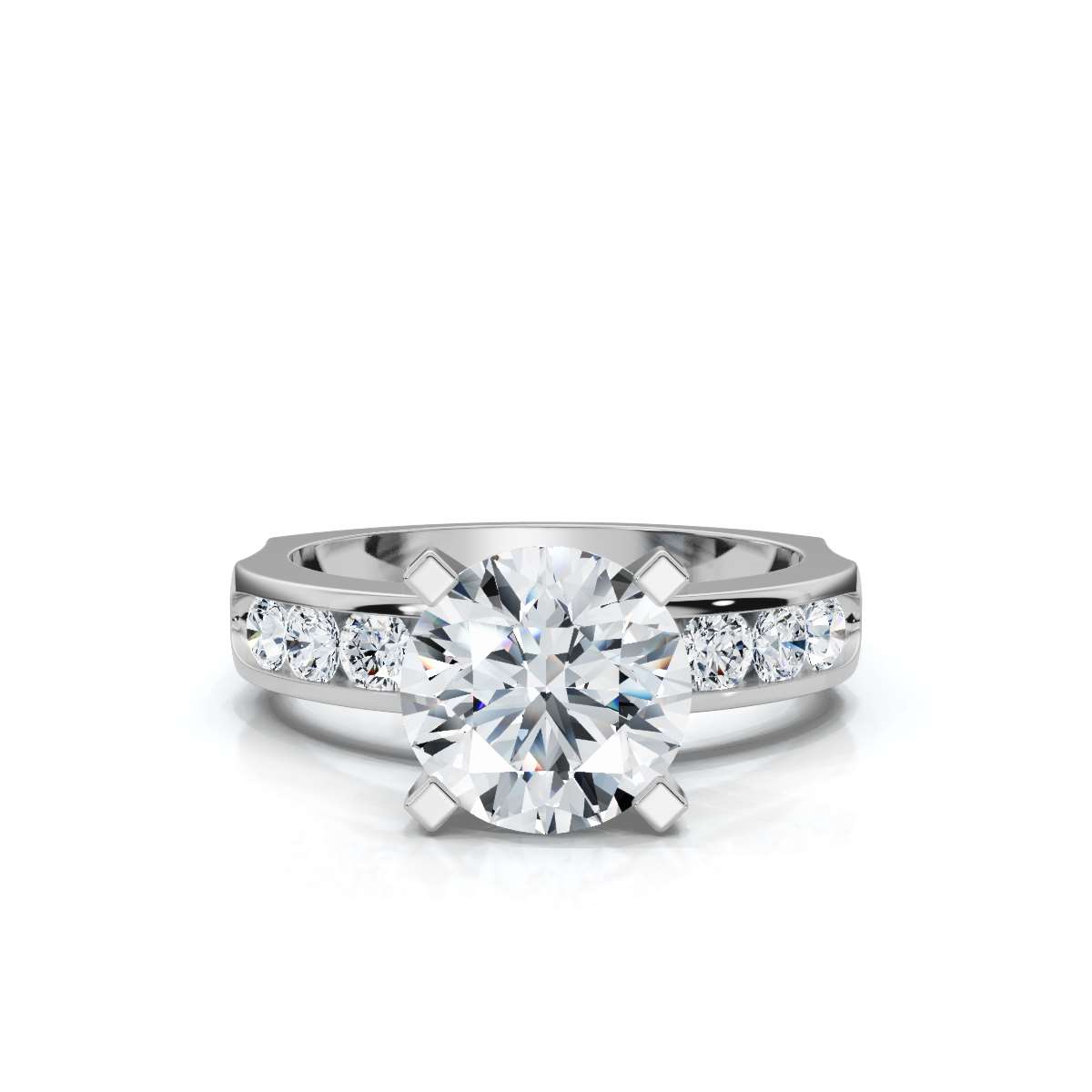 14K White Gold Malika Accents Lab Grown Diamond Ring (1/2 ct. tw)