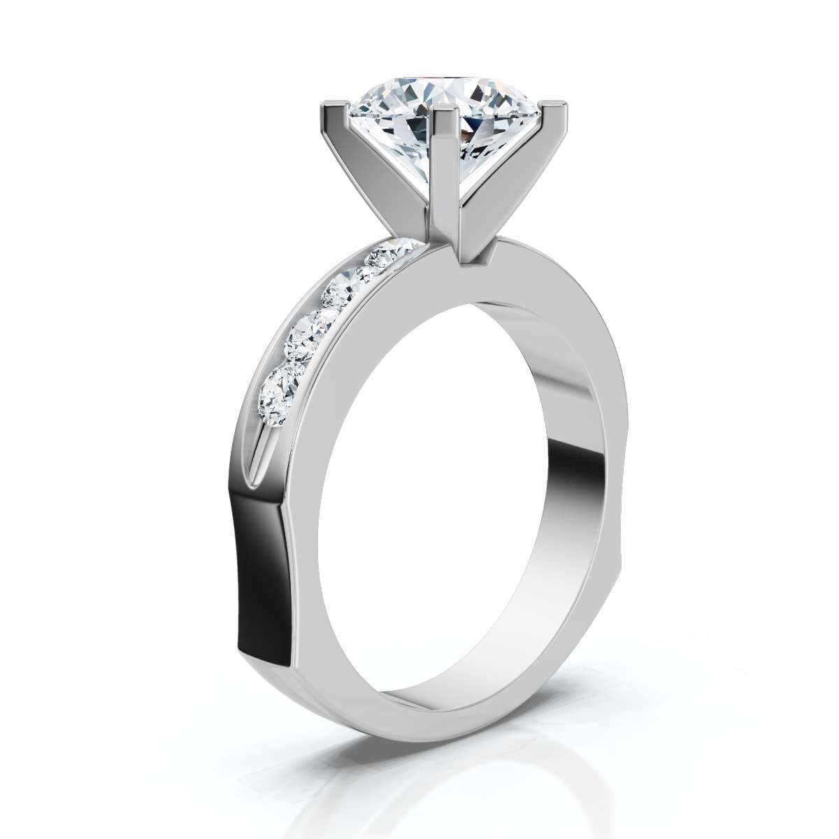 14K White Gold Malika Accents Lab Grown Diamond Ring (1/2 ct. tw)