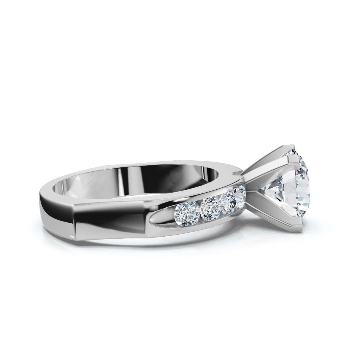 14K White Gold Malika Accents Lab Grown Diamond Ring (1/2 ct. tw)