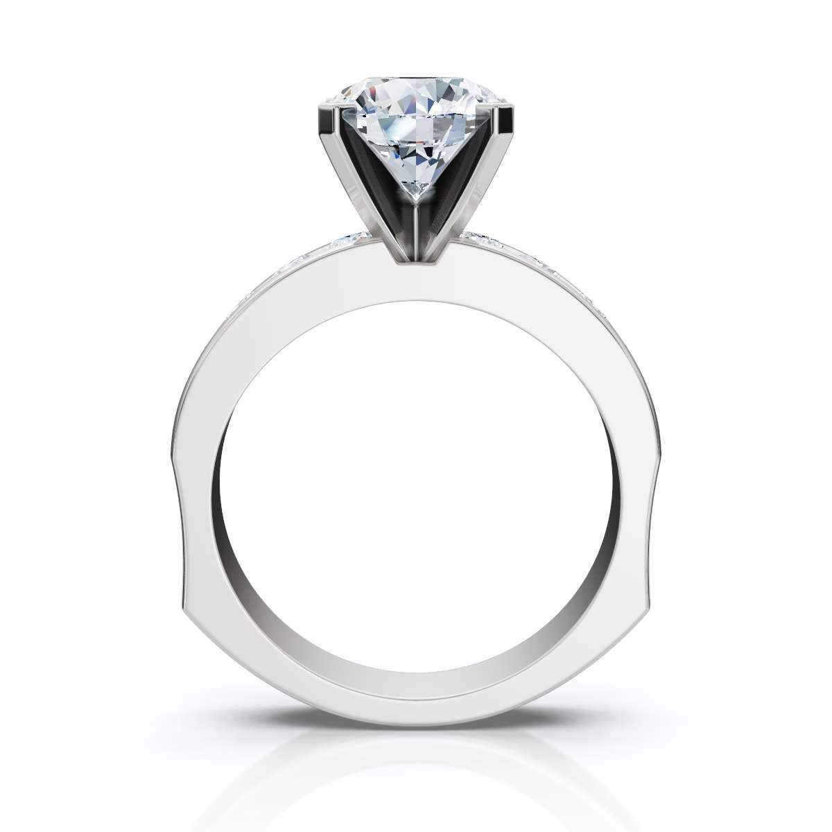 14K White Gold Malika Accents Lab Grown Diamond Ring (1/2 ct. tw)