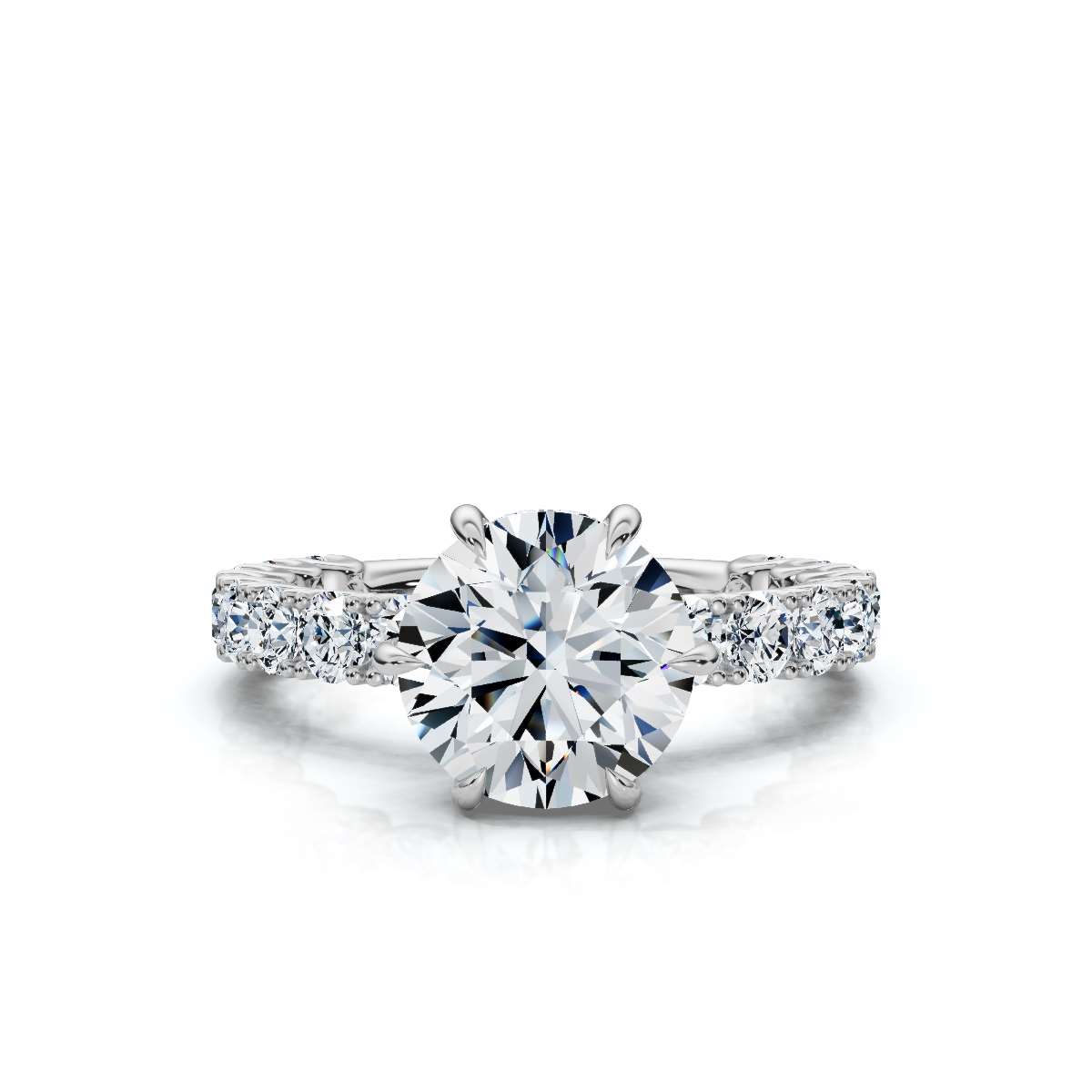 14K White Gold Saige Accents Lab Grown Diamond Ring (1 1/20 ct. tw)