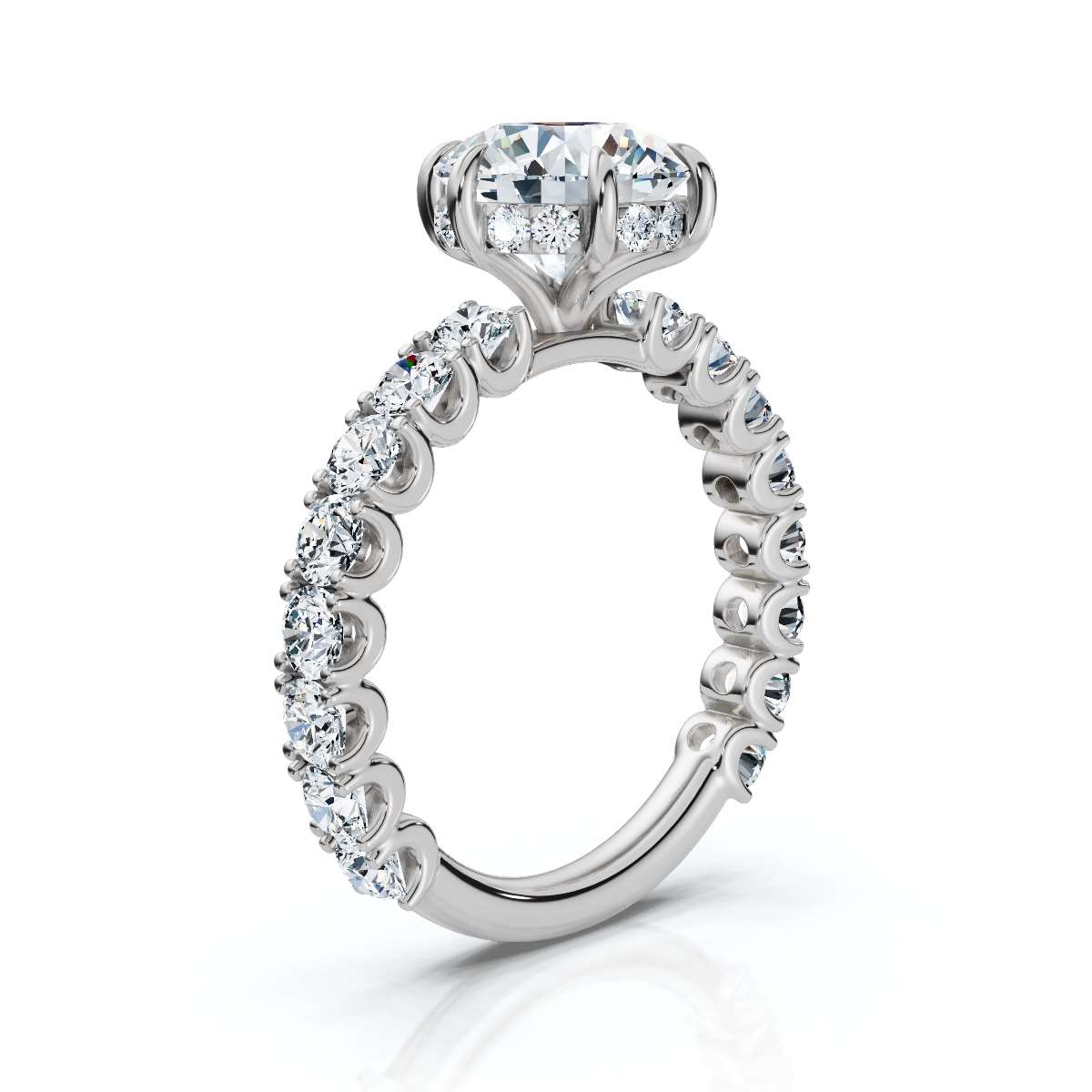 14K White Gold Saige Accents Lab Grown Diamond Ring (1 1/20 ct. tw)
