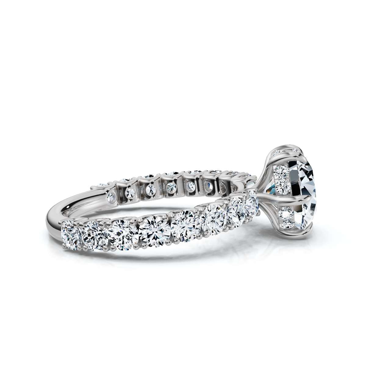14K White Gold Saige Accents Lab Grown Diamond Ring (1 1/20 ct. tw)
