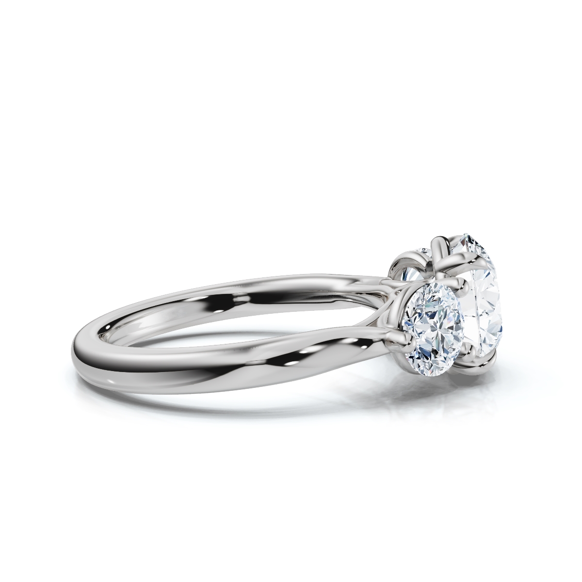 14K White Gold Ainsley Three Stone Lab Grown Diamond Ring (1 ct. tw)