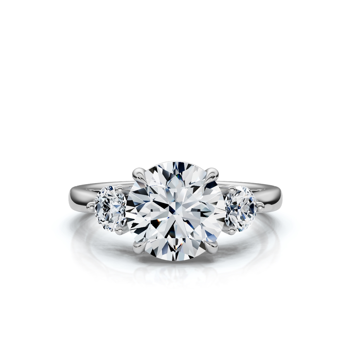 14K White Gold Ainsley Three Stone Lab Grown Diamond Ring (2/5 ct. tw)