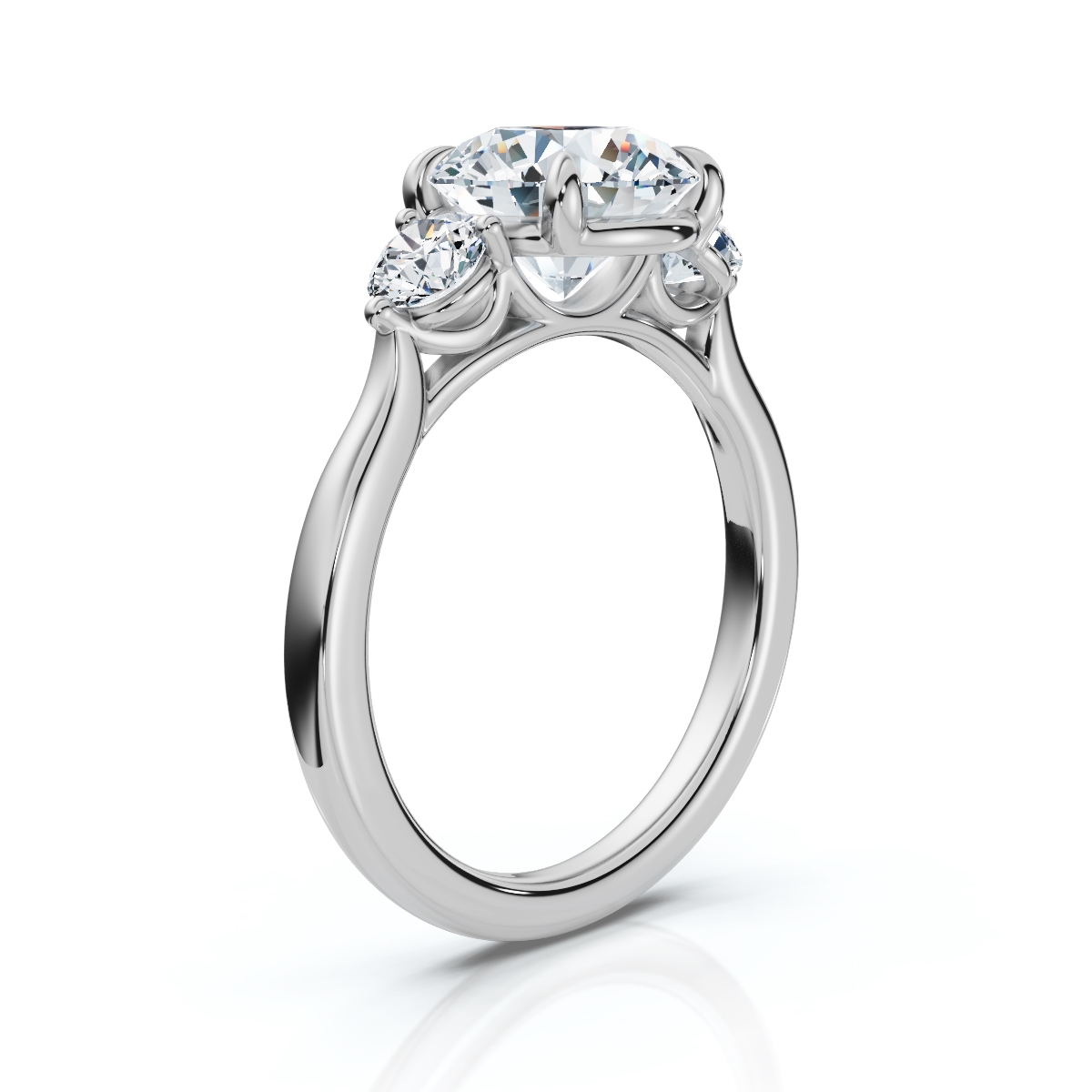 14K White Gold Ainsley Three Stone Lab Grown Diamond Ring (2/5 ct. tw)