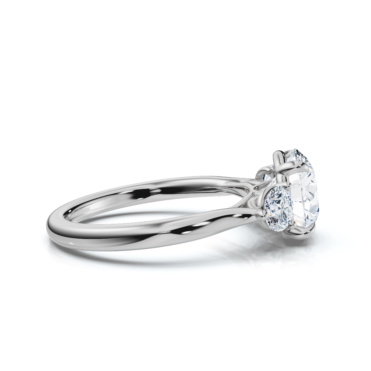 14K White Gold Ainsley Three Stone Lab Grown Diamond Ring (2/5 ct. tw)