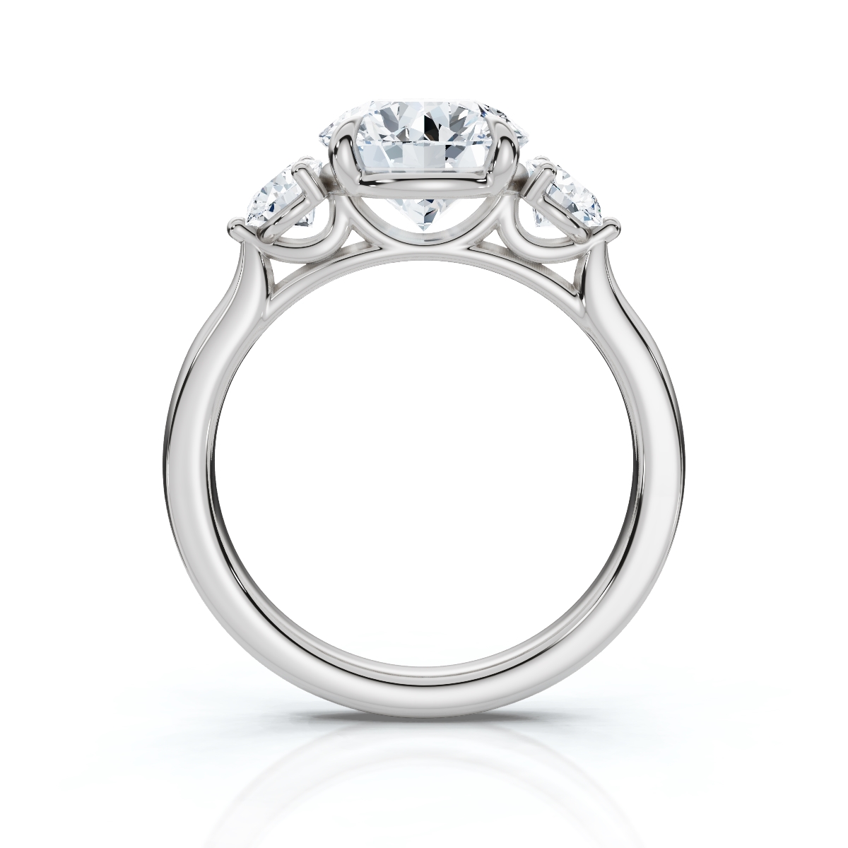 14K White Gold Ainsley Three Stone Lab Grown Diamond Ring (2/5 ct. tw)
