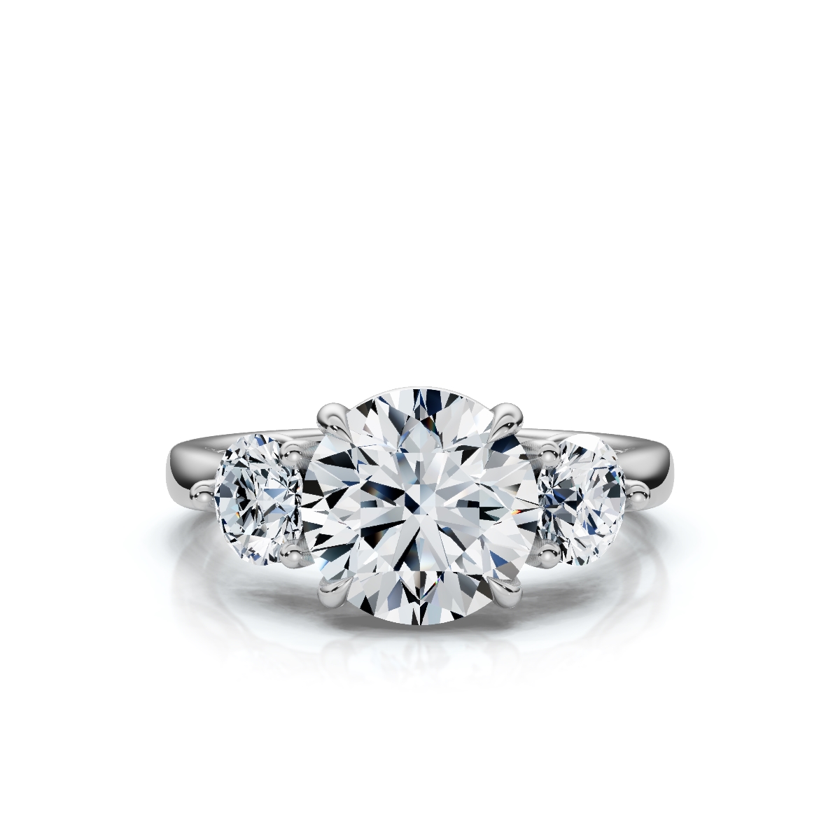 14K White Gold Ainsley Three Stone Lab Grown Diamond Ring (3/4 ct. tw)
