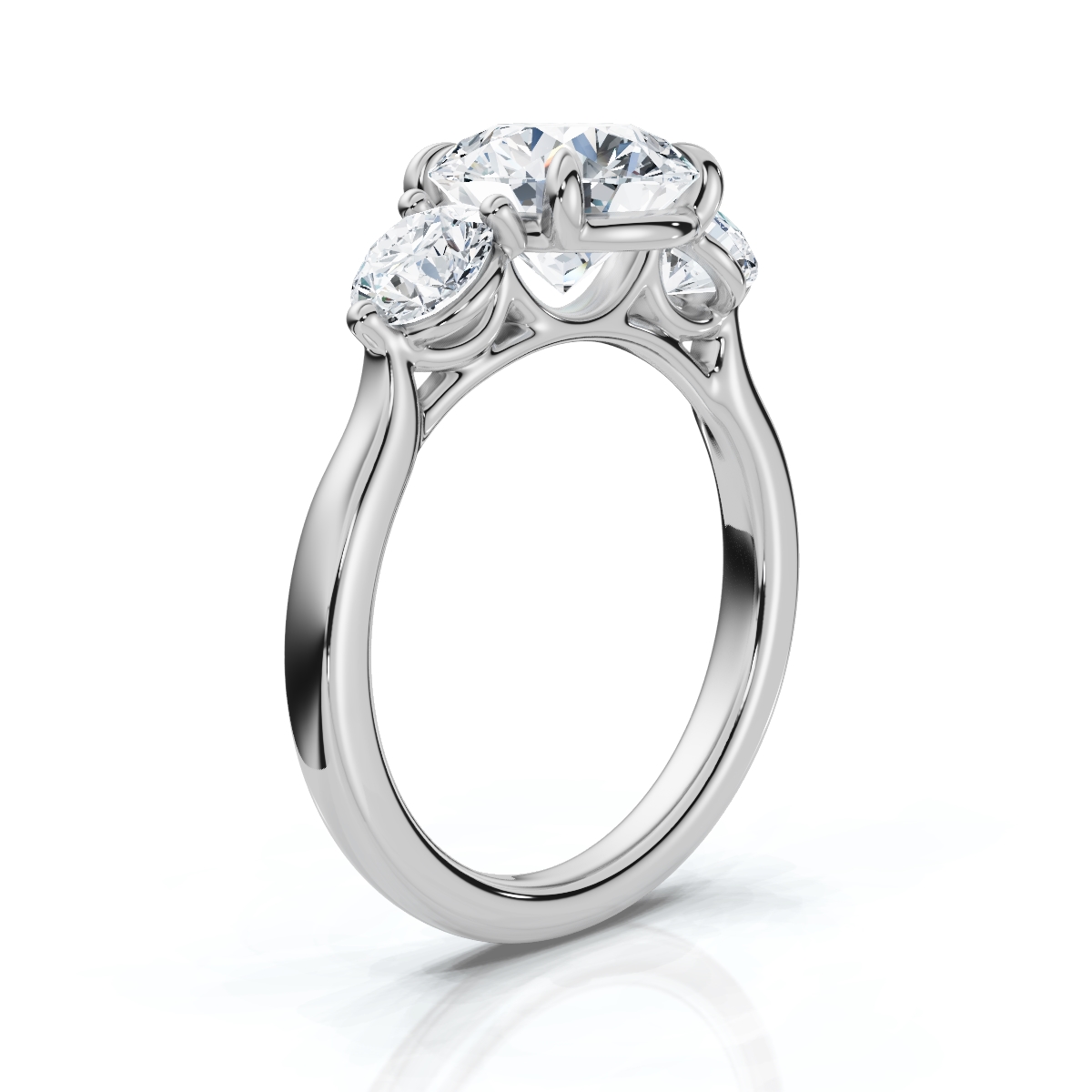 14K White Gold Ainsley Three Stone Lab Grown Diamond Ring (3/4 ct. tw)
