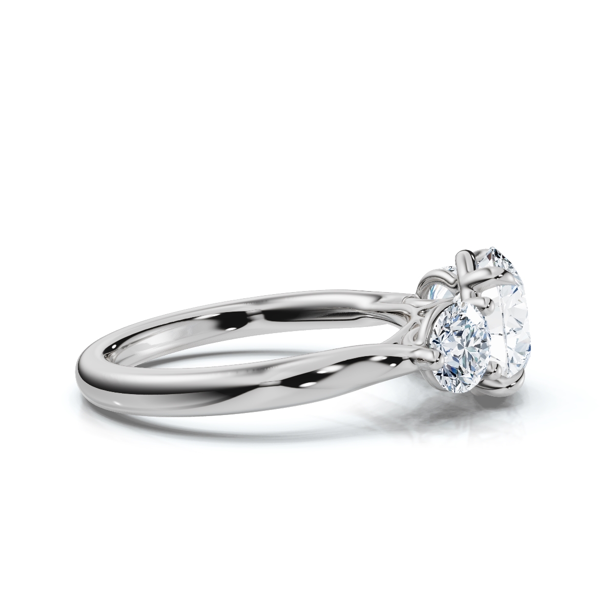 14K White Gold Ainsley Three Stone Lab Grown Diamond Ring (3/4 ct. tw)
