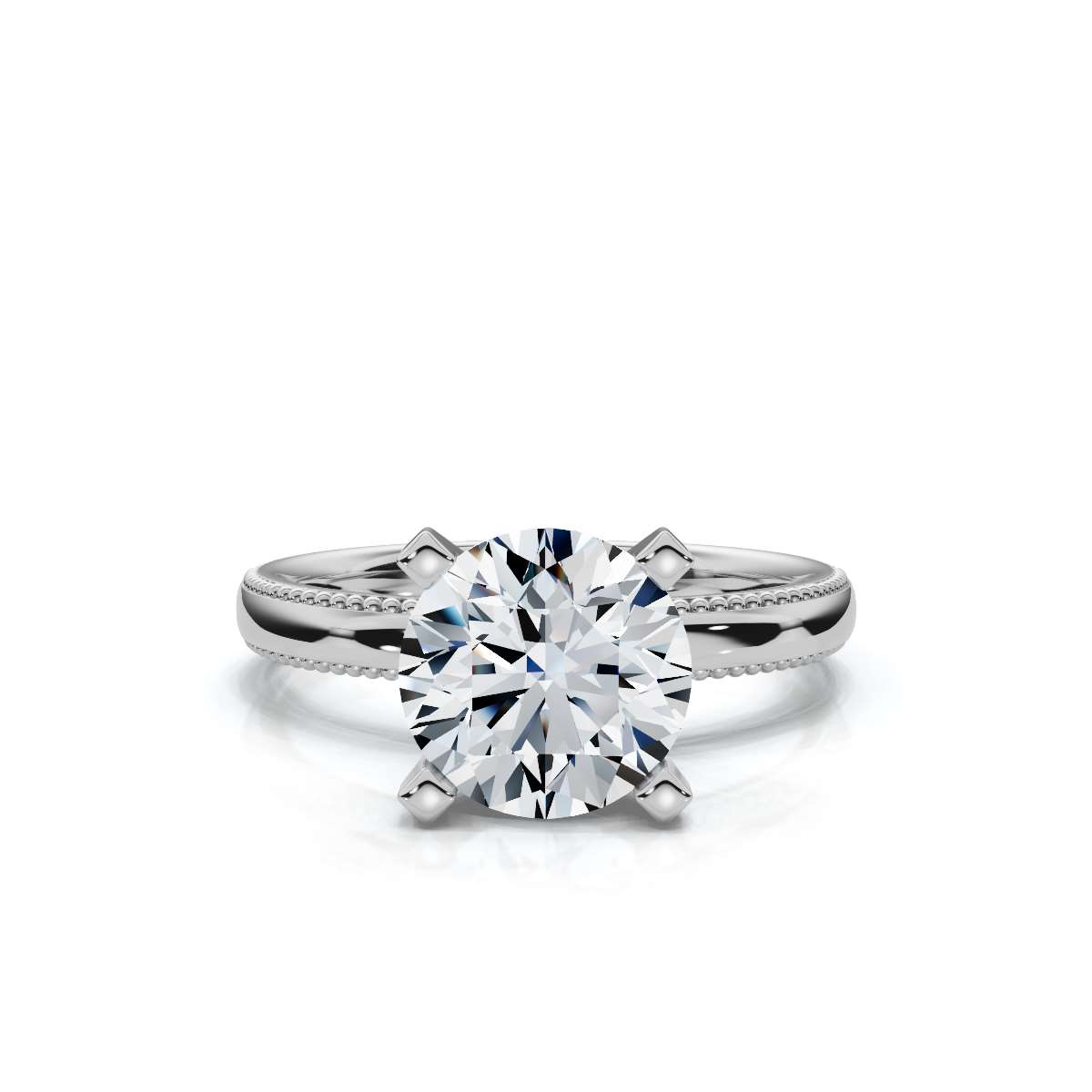 14K White Gold Whisper Solitaire Engagement Ring