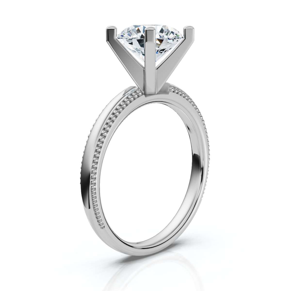 14K White Gold Whisper Solitaire Engagement Ring