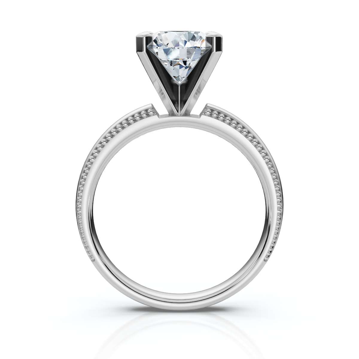 14K White Gold Whisper Solitaire Engagement Ring