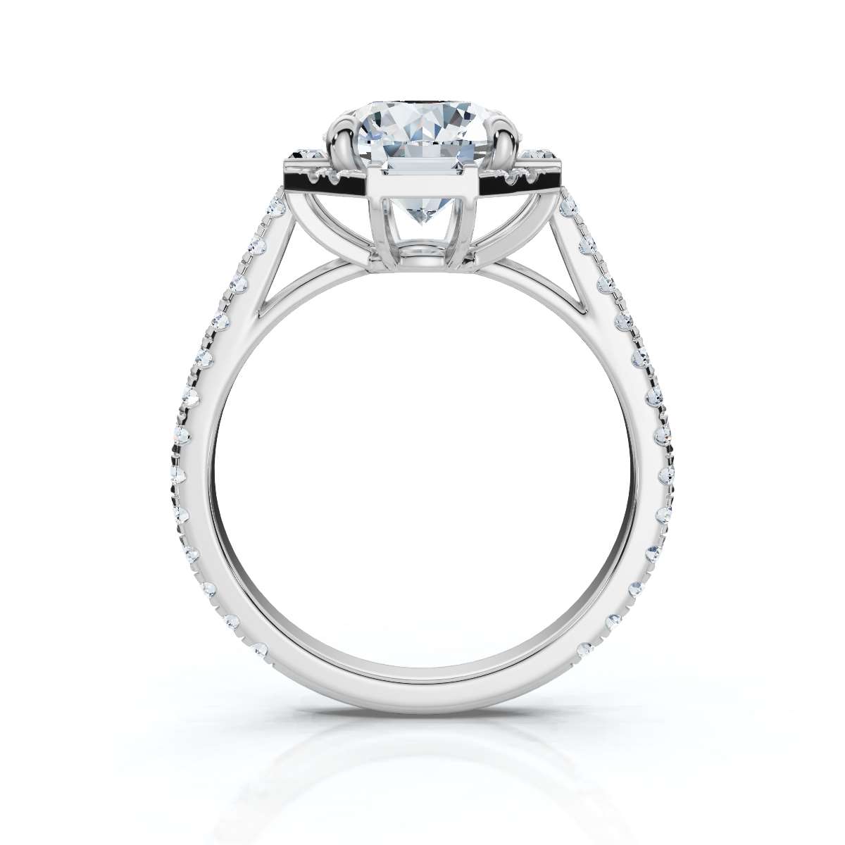 14K White Gold Paige Halo Lab Grown Diamond Ring (2/3 ct. tw)