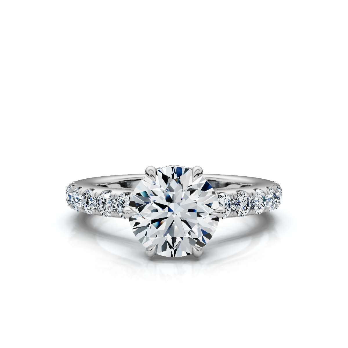 14K White Gold Juno Hidden Halo Lab Grown Diamond Ring (4/5 ct. tw)