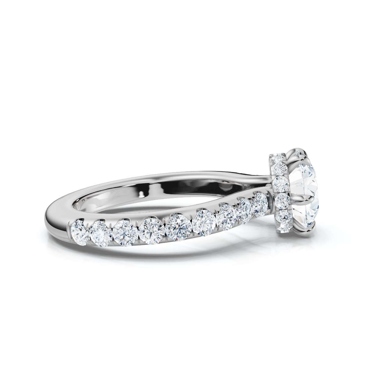 14K White Gold Juno Hidden Halo Lab Grown Diamond Ring (4/5 ct. tw)