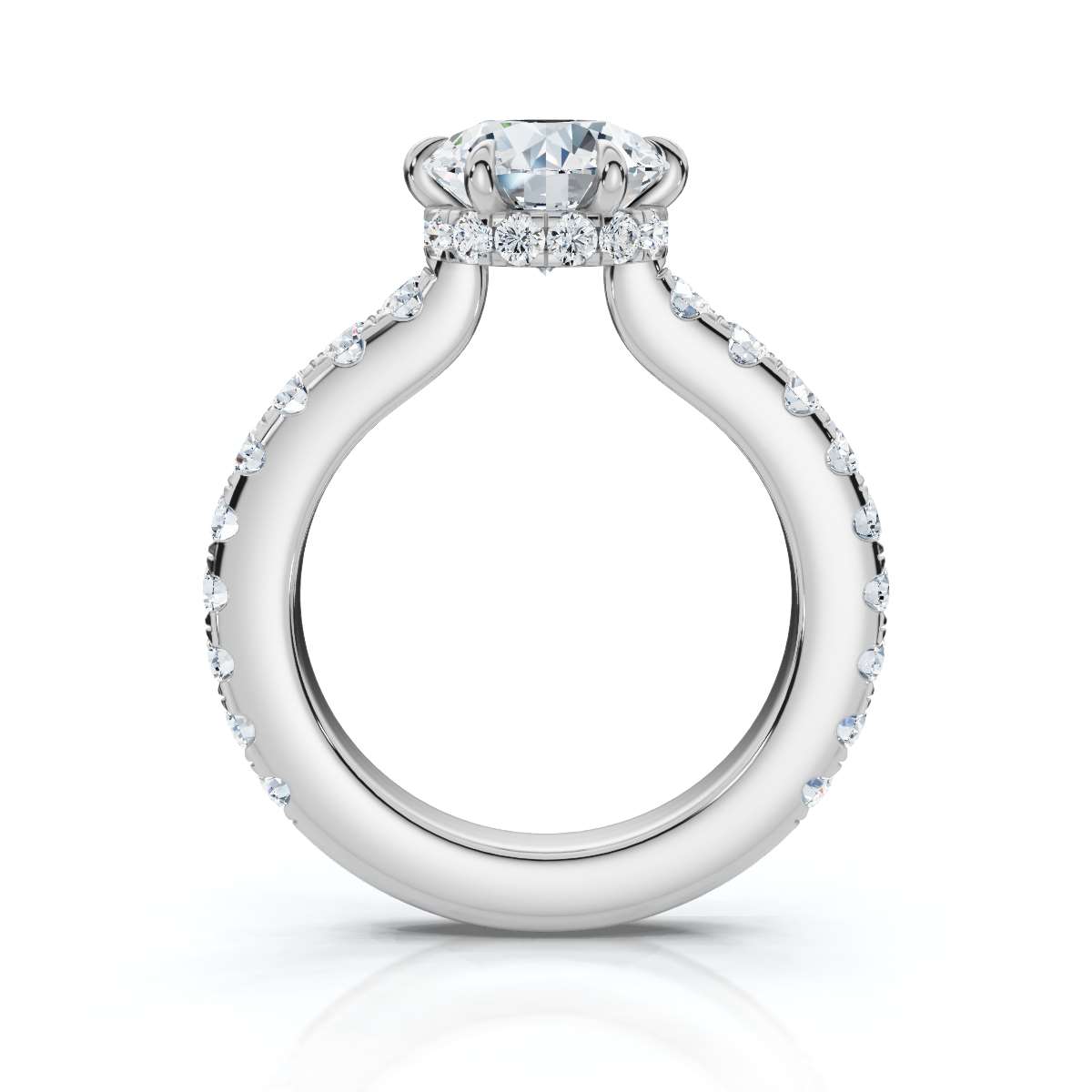 14K White Gold Juno Hidden Halo Lab Grown Diamond Ring (4/5 ct. tw)