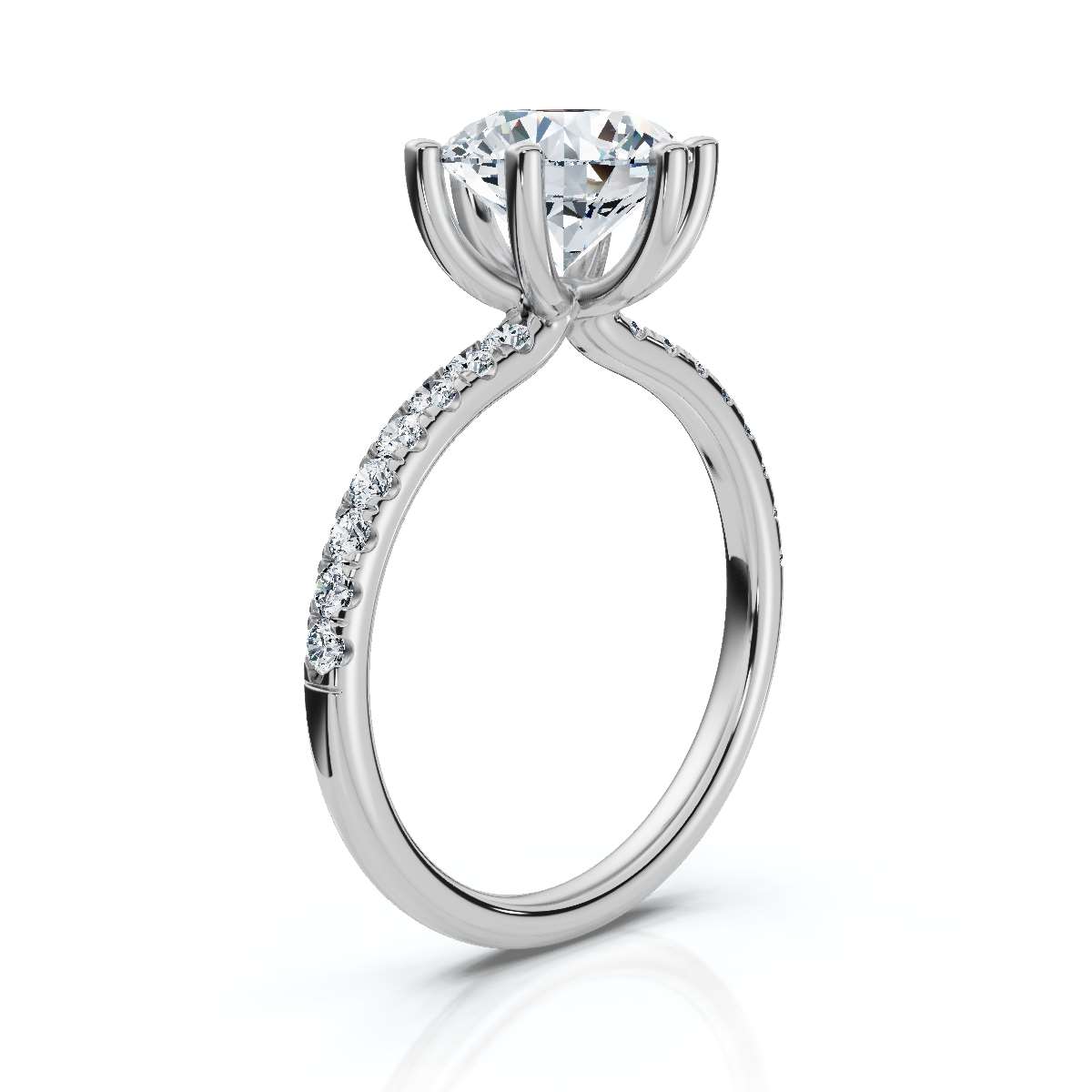 14K White Gold Kinny Accents Lab Grown Diamond Ring (1/4 ct. tw)